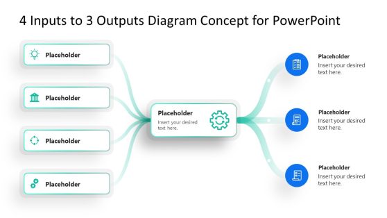 4-Input to 3-Output Diagram Concept Diagram Slide 