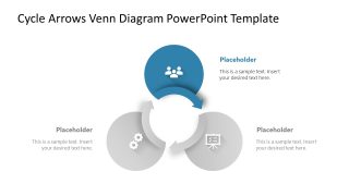 Cycle Arrows Venn Diagram PowerPoint Layout 