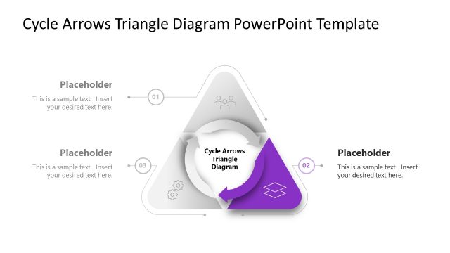 Cycle Arrows Triangle Diagram PowerPoint Layout