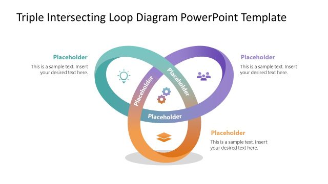 Triple Intersecting Loop Diagram PPT Layout