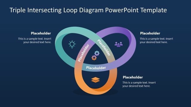 Editable Triple Intersecting Loop Diagram Slide