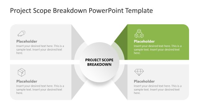 Project Scope Breakdown Slide with Color Highlight
