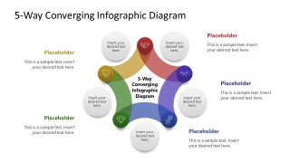 5-Way Converging Infographic PPT Layout 