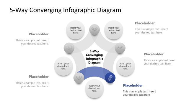 5-Way Converging Infographic Slide Template