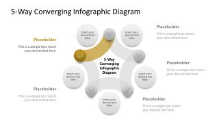 5-Way Converging Infographic Diagram 