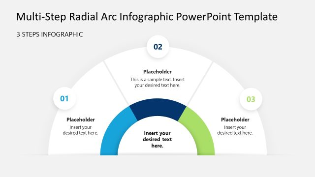 Multi-step Radial Arc Infographic Diagram Slide
