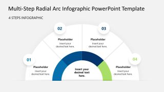 Multi-step Radial Arc Infographic Diagram PPT Slide Template