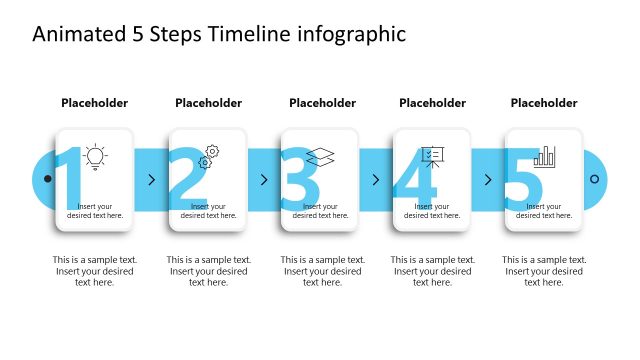 Animated 5 Numbered Steps Process Diagram Template