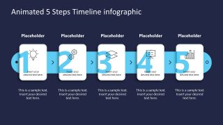 Customizable 5 Numbered Steps Process Design 