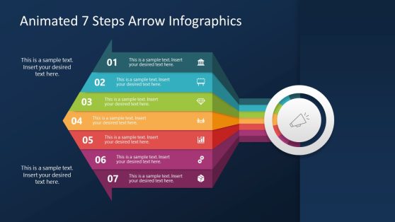 Animated 7 Steps Arrow Slide Layout - SlideModel