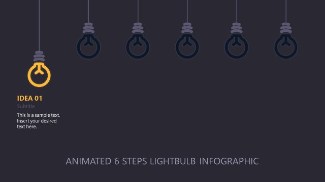 Idea One Slide with Bulb Infographic
