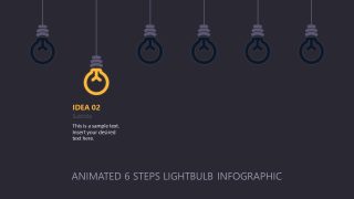 Bulb Infographic Idea Sharing Slide Template for Presentation