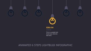 PPT Rope Light Infographic Slide Template with Dark Background