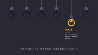 Bulb Infographic Slide Template with Animation