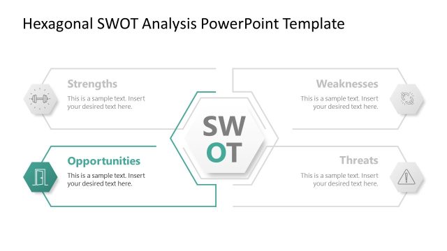 Opportunities Diagram PPT Slide – SWOT Layout