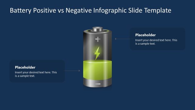 Battery Positive vs Negative Infographic Template for PowerPoint