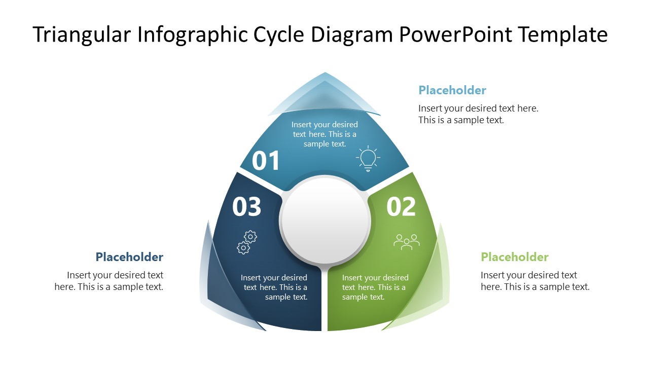 Editable Triangular Infographic Cycle Diagram Presentation Template