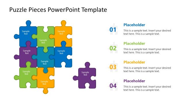 Nine Puzzle Pieces PowerPoint Diagram Slide
