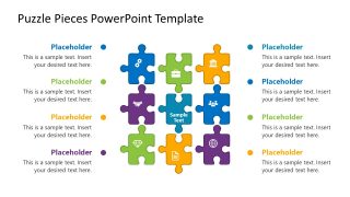 Editable Puzzle Pieces Template Slide 