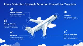Plane Metaphor Strategic Direction PowerPoint Layout 