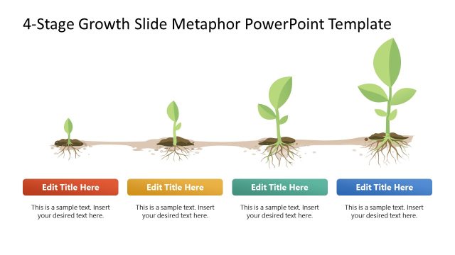 Editable 4-Stage Growth Metaphor Template – Cover Slide