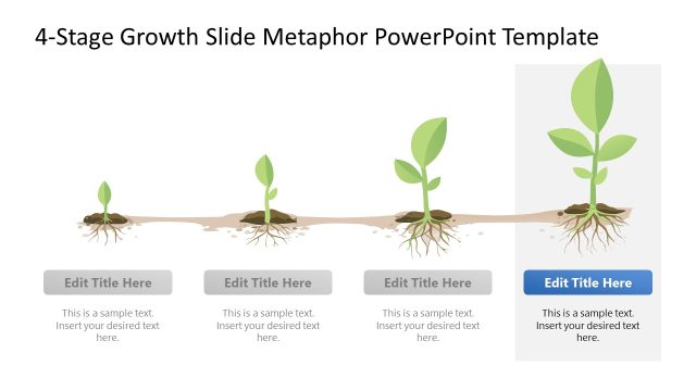4-Stage Growth Slide Metaphor Template for Presentation