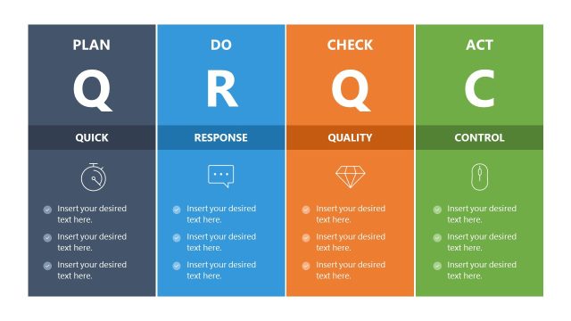 Five Columns Slide – QRQC Model PPT Template