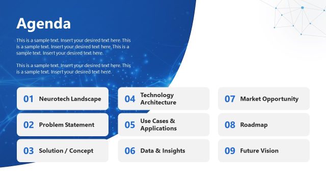 Agenda Discussion Slide – Neurotech Presentation Slide Template