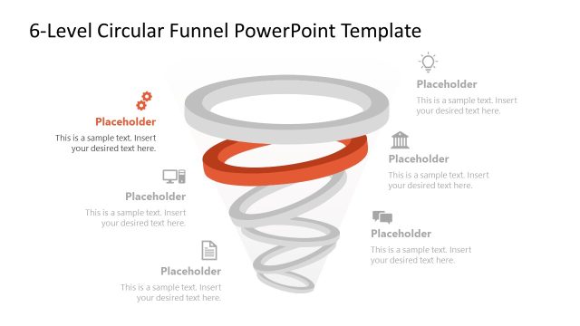 6-Level Circular Funnel Presentation Template