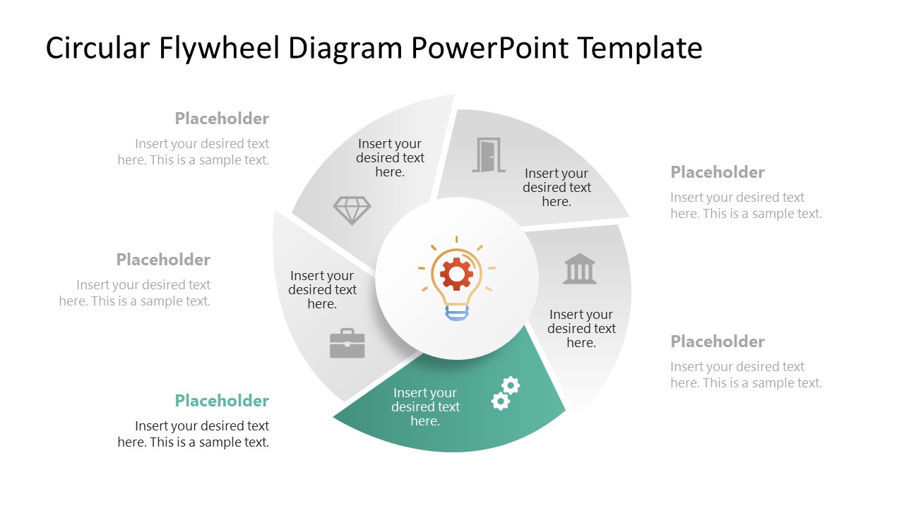Circular Flywheel Diagram PowerPoint Template