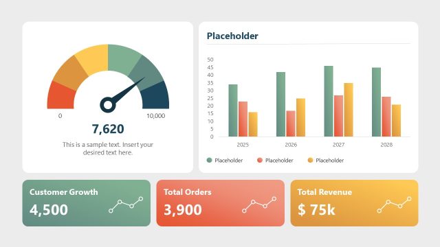 Business KPI Slide Presentation Template