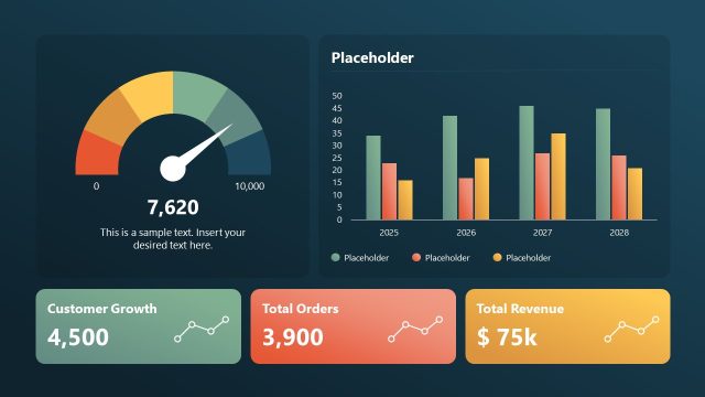 Editable Business KPI Slide Template
