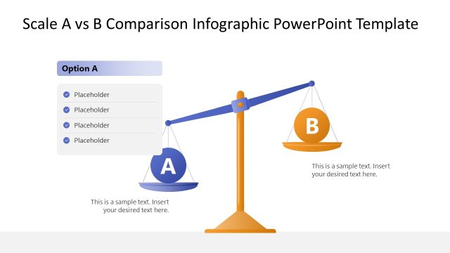 Customizable Scale A vs B Comparison Infographic Layout
