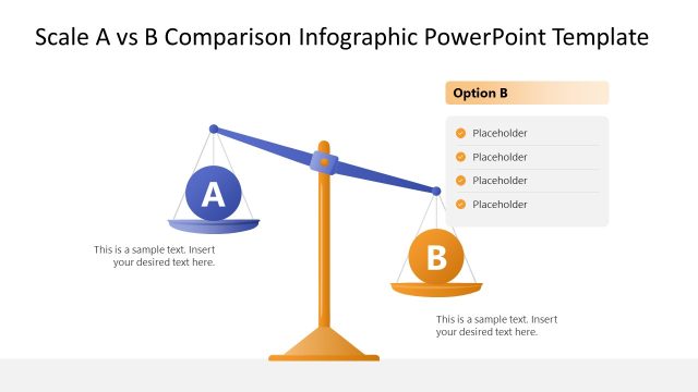 Scale A vs B Comparison Infographic PowerPoint Slide