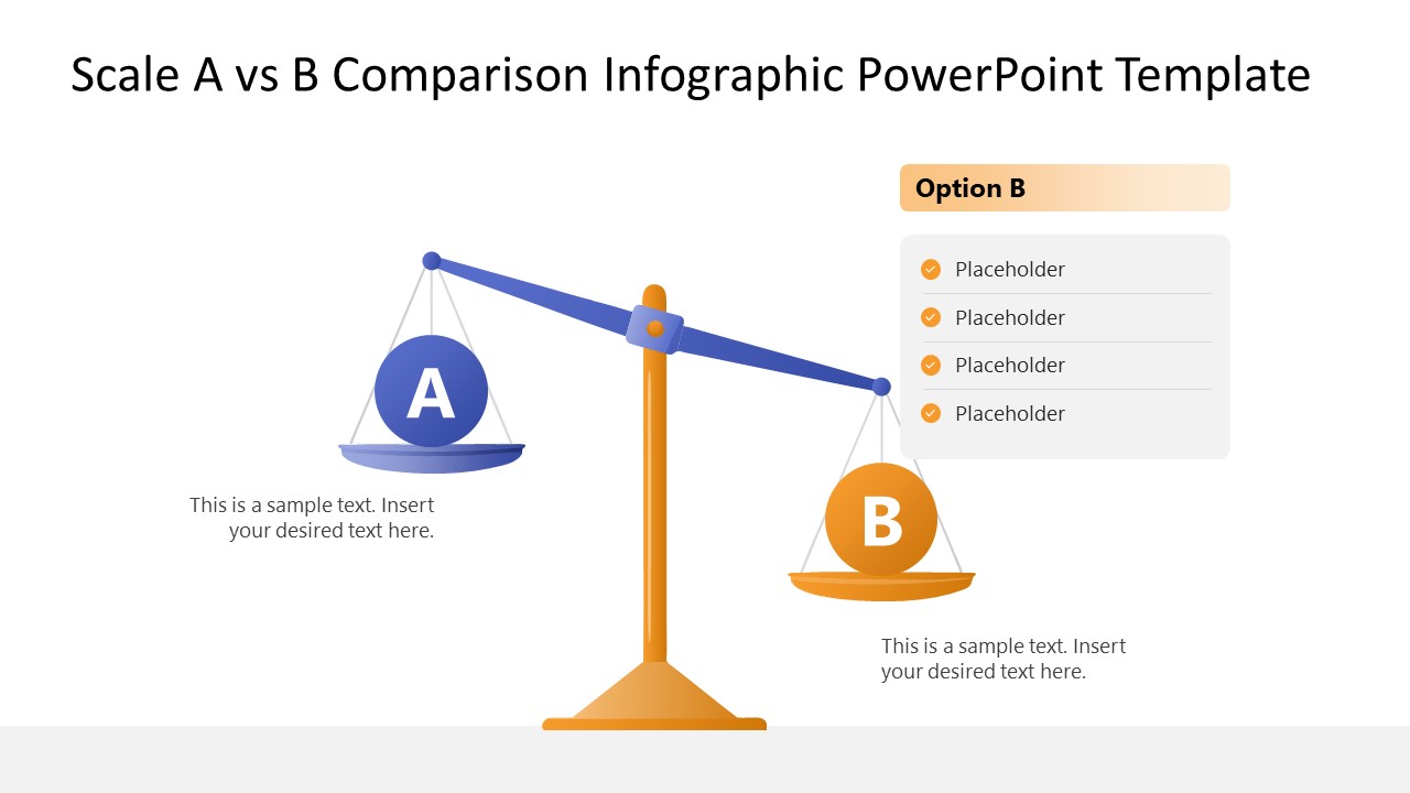 Scale A vs B Comparison Infographic PowerPoint Template