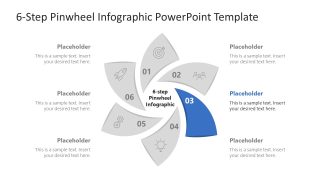 Pinwheel Diagram Template Focus Slide for Step 3 