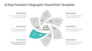 6-Step Pinwheel Infographic PPT Layout