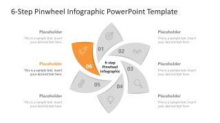 6-Step Pinwheel Infographic Template Design 