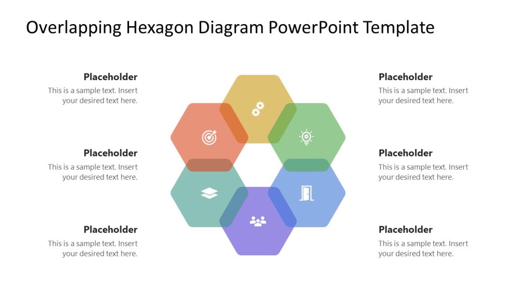 Customizable Overlapping Hexagon Diagram PPT Template - SlideModel