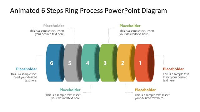 Editable Animated 6 Steps Ring Process PPT Template