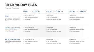 Customizable 30 60 90 day plan for Executives PPT Template 