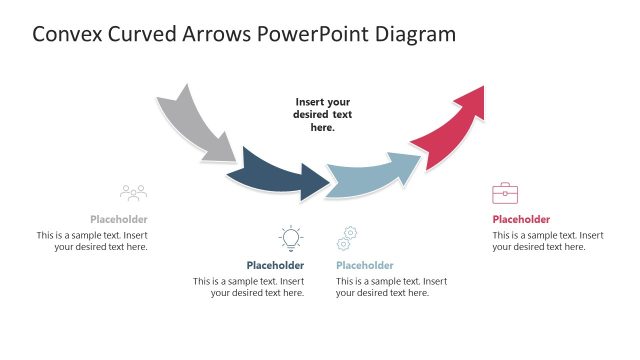 Convex Curved Arrows PowerPoint Diagram