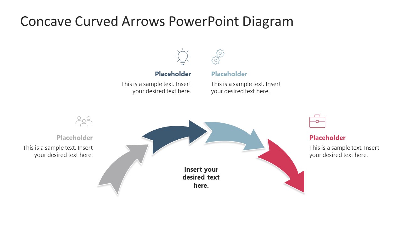 Concave Curved Arrows Presentation Diagram