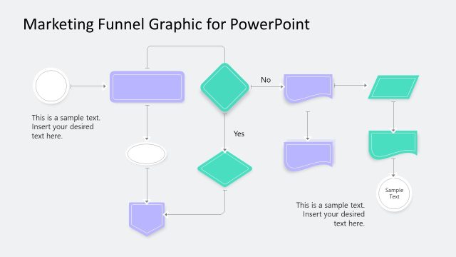 Customizable Thin Border Flow Chart PPT Layout