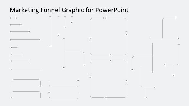 Lines Diagram Slide – Thin Border Flow Chart Template