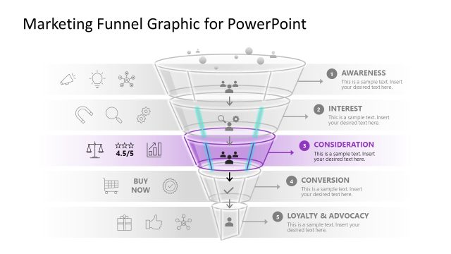 Marketing Funnel Infographic PPT Slide Template