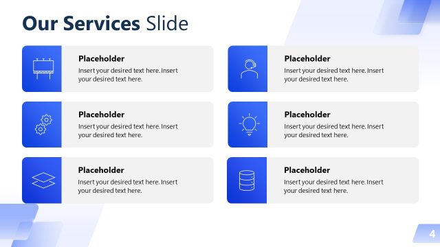 Our Services Slide – Professional Business Profile Template Layout