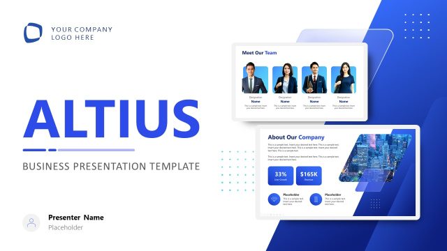 Altius Business Presentation Template – Cover Slide