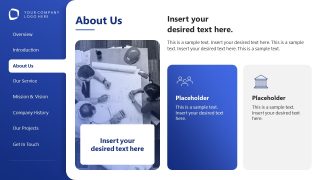 Tabbed-menu Corporate Profile Template for PowerPoint 