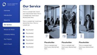 Tabbed-menu Corporate Profile Template for Presentation 